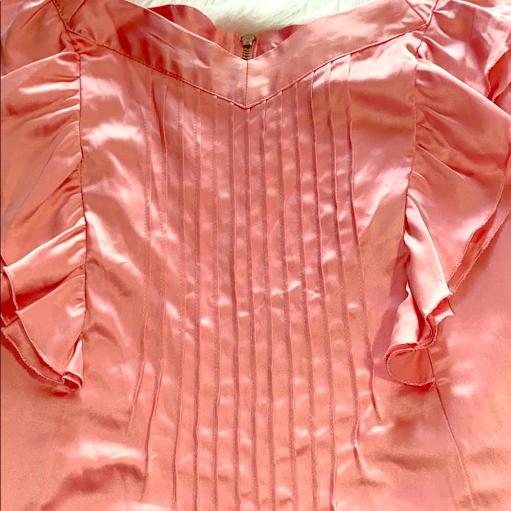 Salmon Pink Ruffle Top - Picture 4 of 5